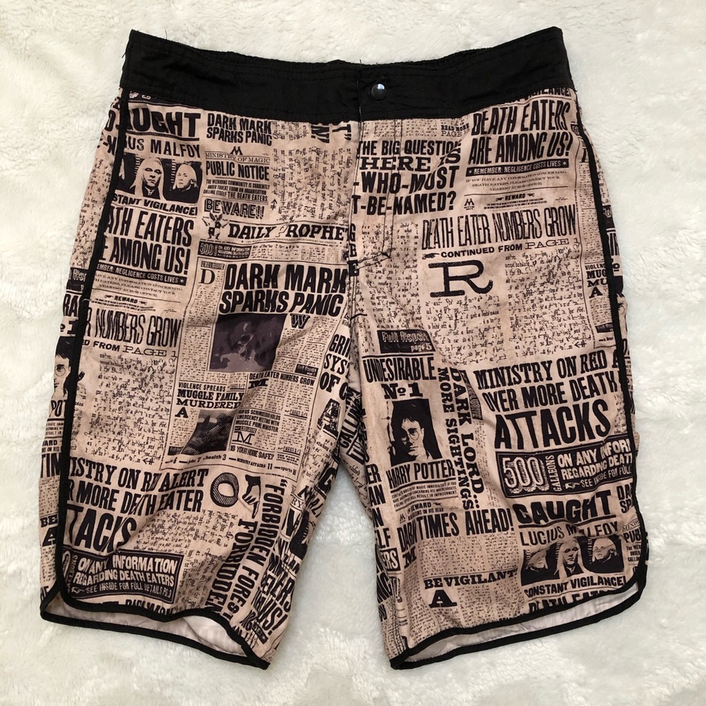 Harry Potter Men Swim Shorts Trunks Daily Prophet